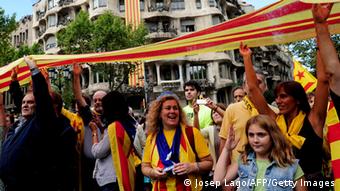Демонстрация сторонников отделения Каталонии от Испании 