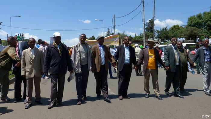 Demonstration der äthiopischen Oppositionspartei UDJ am 29.09.2013 in Addis Abeba
***
Datum: 29.09.2013
Bildrechte: DW
