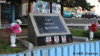 memorial in North Mitrovica to ethnic Serbs killed in the Kosovan war. 