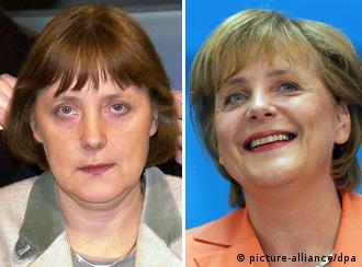 Die Bundeskanzlerin Angela Merkel früher und heute