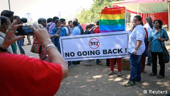 Protesto contra a criminalização dos homossexuais na Índia
