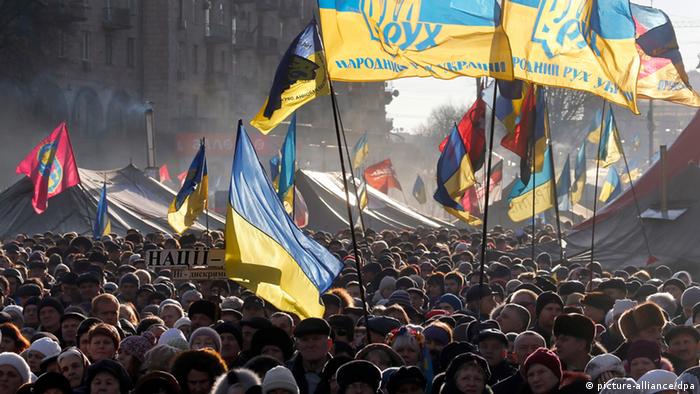Ukraine Kiew Anit-Regierungsproteste - Menschenmenge