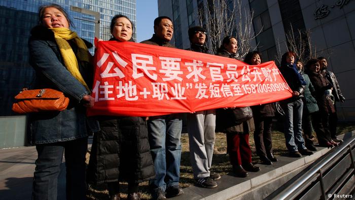 Unterstützer von Xu Zhiyong Bürgerrechtler in China 22.01.2014