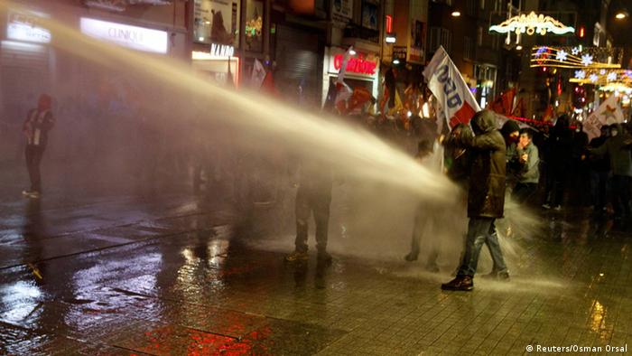 Protesters on the streets of Istanbul