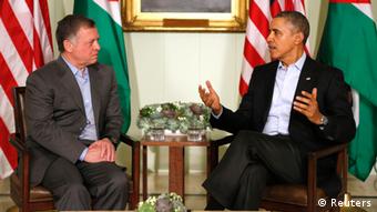 US President Barack Obama with King Abdullah II of Jordan
