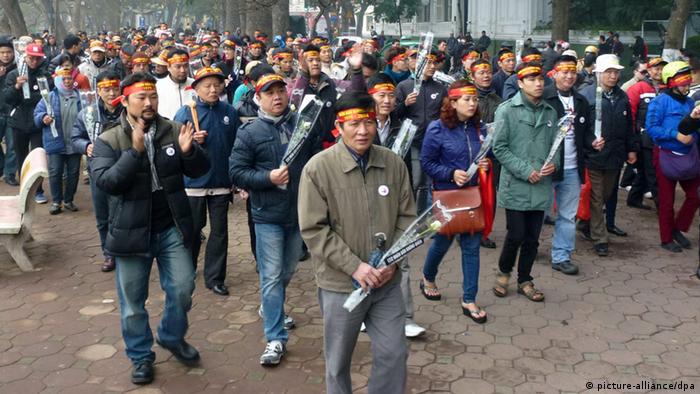Anti-China Demonstration in Vietnam am 16. Februar 2014