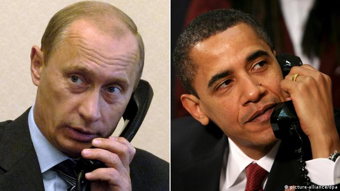 Wladimir Putin und Barack Obama am Telefon