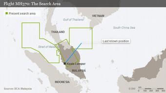 Infografik Flug MH370 Das Suchgebiet ENG