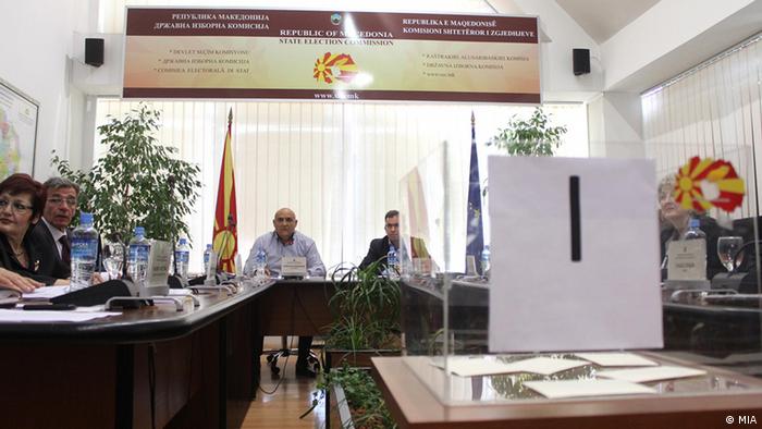 A meeting of the Macedonian electoral commission