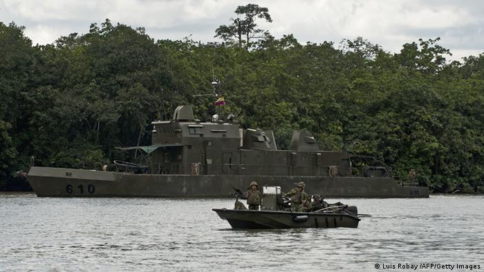 Kolumbien bei Guapi Armee Patrouillenboot