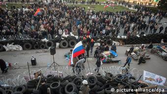 Ukraine Unruhen in Donezk 09.04.2014