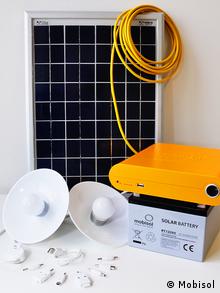 A Mobisol yellow power box