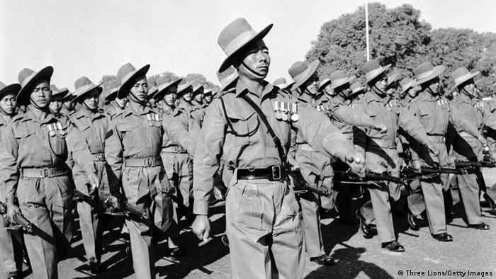 Gurkha Soldaten aus Nepal 1950