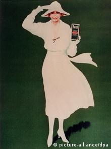 بانوی سفید، مشهورترین شخصیت تبلیغاتی برای شوینده‌های پرزیل آلمان؛ تبلیغی مربوط به سال ۱۹۲۲