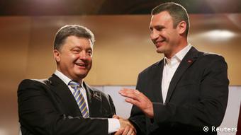 Poroshenko and Klitschko 
Photo: REUTERS/Gleb Garanich