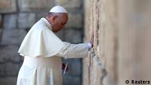 Papst Franziskus an der Klagemauer 26.05.2014