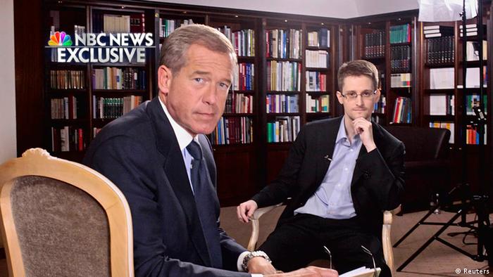 Russland USA NBC Nightly News Interview mit Edward Snowden in Moskau