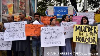 Pakistan Ehrenmord in Lahore 27.05.2014 Protest