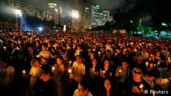 Hong Kong Demonstration Jahrestag Tiananmen-Massaker