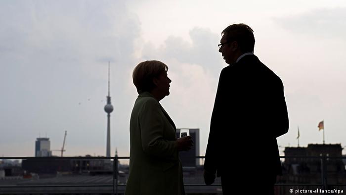 Kancelarka Merkel u razgovoru sa premijerom Vučićem (juni, 2014.)