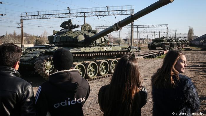 Russische Panzer auf der Krim