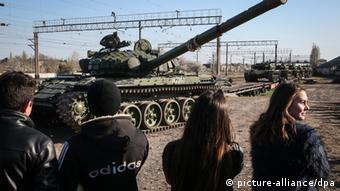Russische Panzer auf der Krim