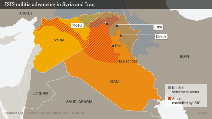 ENG Map ISIS in Iraq and Syria