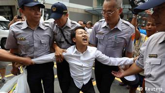 Taiwan Protest gegen chinesische Regierungsvertreter 27.06.2014