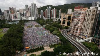 Pro-demokratische Demonstration in Hongkong 01.07.2014