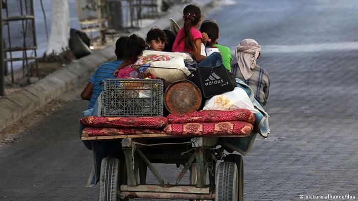 Des milliers d'habitants du nord de la bande de Gaza ont abandonné leur domicile 