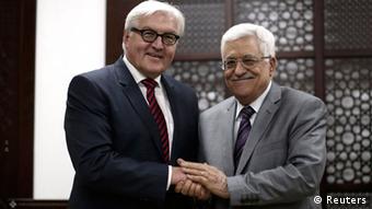 The German foreign minister also talked to Abbas