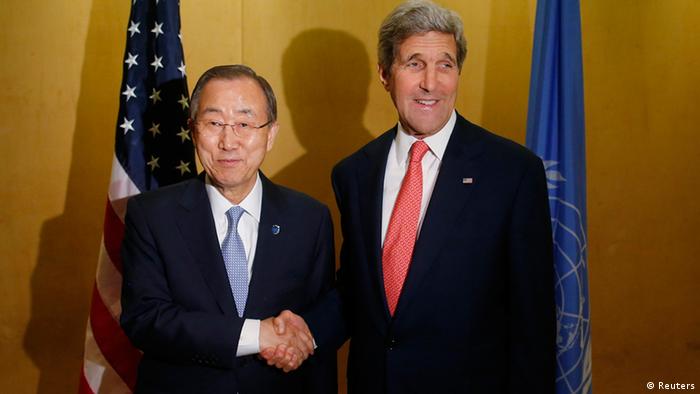 John Kerry Ban Ki-Moon in Kairo Ägypten 21.7.