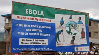 Інформаційний стенд: симптоми еболи