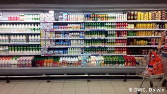 Supermarkt in Moskau Thema Importstopp