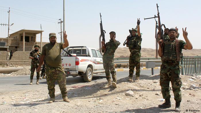 Irak Soldaten und Shiitische Kämpfer IS 