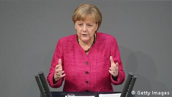 آنگلا مرکل، صدراعظم آلمان، در نطق خود در مجلس نمایندگان آلمان از برنامه پوتین برای تغییر مرزها طی کشمکش اوکراین انتقاد کرد