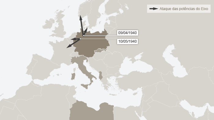 Bildergalerie Zweiter Weltkrieg Karte Europa 1940 Portugiesisch