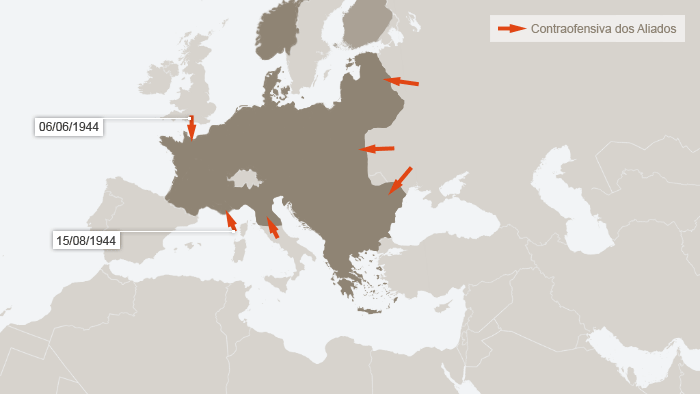 Bildergalerie Zweiter Weltkrieg Karte Europa 1944 Portugiesisch