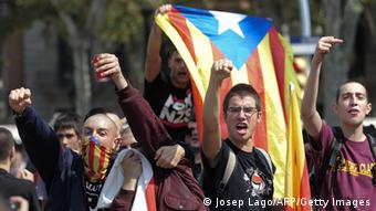 Barcelona Demos pro und kontra Unabhängigkeit 11.09.2014