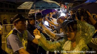 China Hongkong Demonstration der Demokratiebewegung Regenschirm