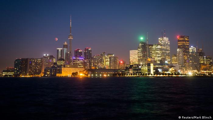 Mondfinsternis in Toronto Kanada