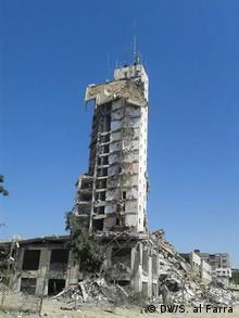 یکی از ساختما‌ن‌های غزه که هدف حملات ارتش اسرائیل قرار گرفت