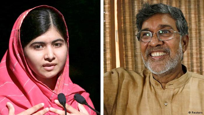 Малала Юсуфзай и Кайлаш Сатьяртхи, Нобелевские лауреаты мира 2014 года