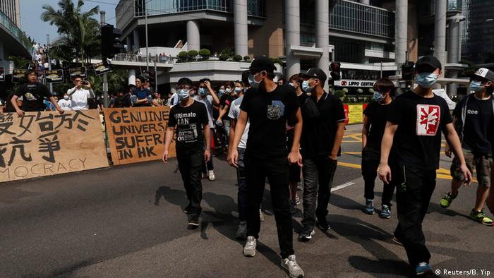 China - Protestgegner in Hong Kong