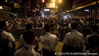 Zusammenstöße Demonstranten und Polizei Hong Kong 18.10.2014