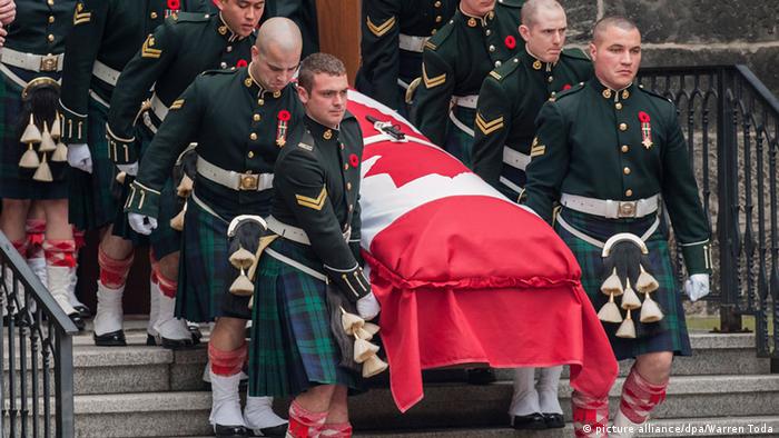 Kanada Begräbnis Opfer Anschlag Parlament