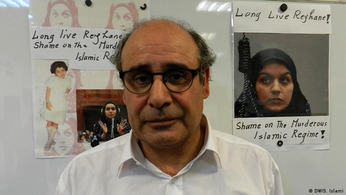 فریبرز جباری، عموی ریحانه جباری در نشست خبری در برلین