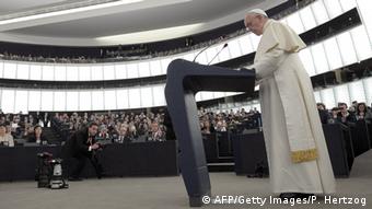 El Papa Francisco visitó el Parlamento Europeo.