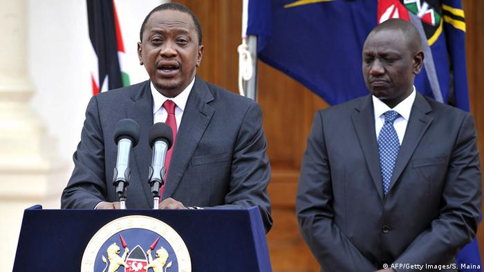 Kenya's President Uhuru Kenyatta (Right) and his deputy William Ruto 