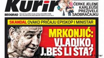 Kurier - Serbische Titelblätter verschiedener Zeitungen